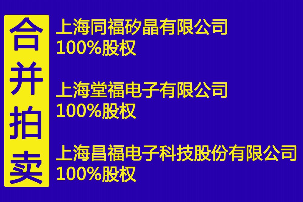 上海同福矽晶有限公司100%股权；上海堂福电子有限公司100%股权；上海昌福电子科技股份有限公司100%股权。