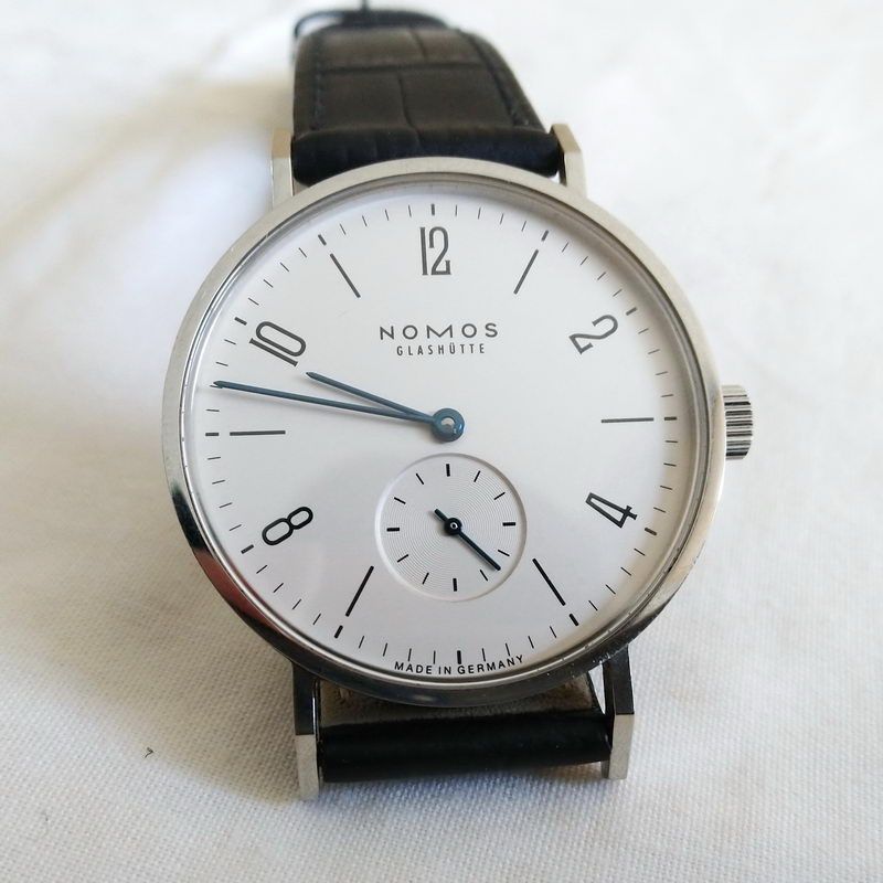 德国诺莫斯Nomos Glashuette 手卷机械表Tangente 139 35mm 二手8新