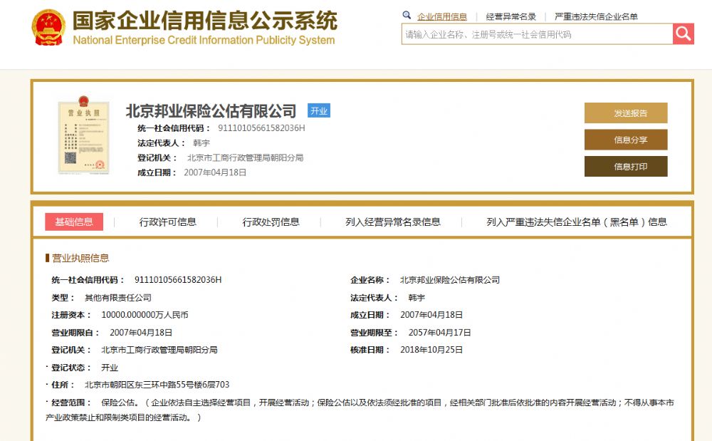 鲁胜文持有北京邦业保险公估有限公司出资额5万元对应的股份 拍品